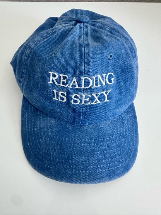 Book Of The Month Accessories - Reading Is Sexy Blue Denim Baseball Hat